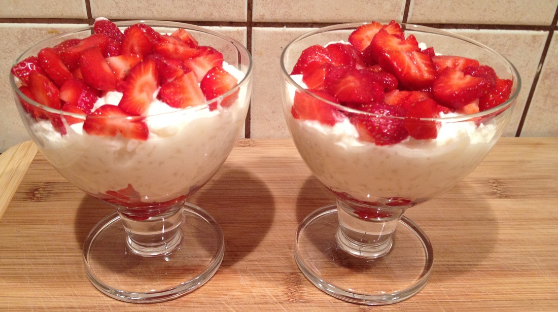 Cremiger Milchreis mit Erdbeeren- GESUND KOCHEN UND BACKEN-einfache, schnelle, gesunde Rezepte-
